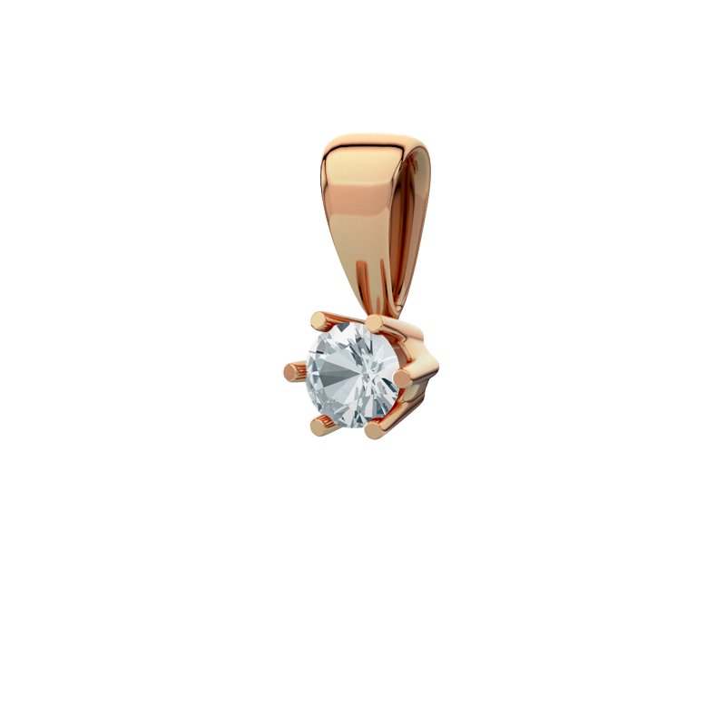 Aquamarin Rotgoldhalskette Granada, Rotgold 585, von vorn