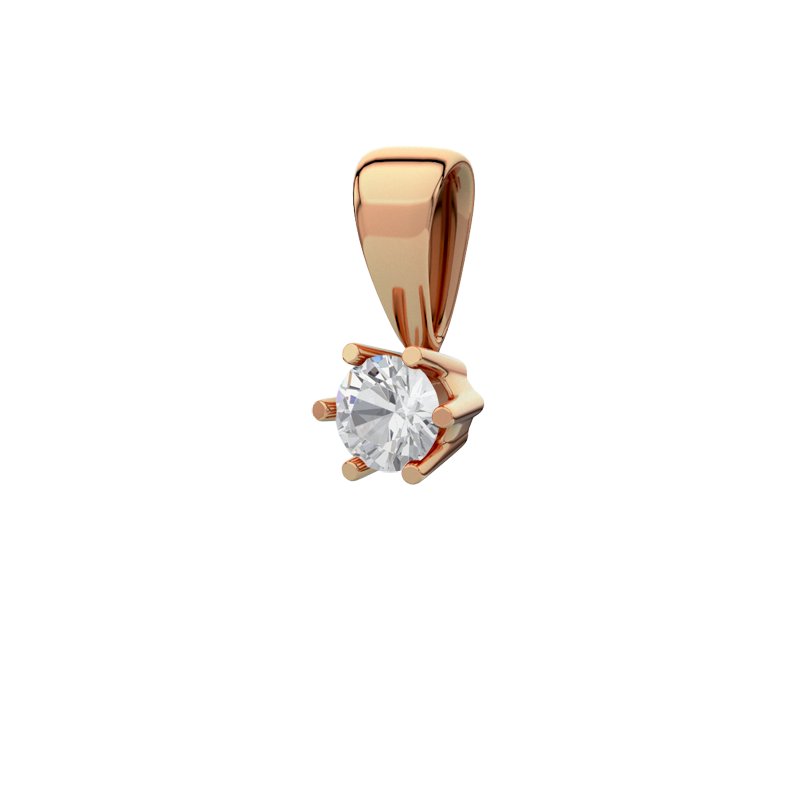 Zirkonia Rotgoldhalskette Granada, Rotgold 585, von vorn