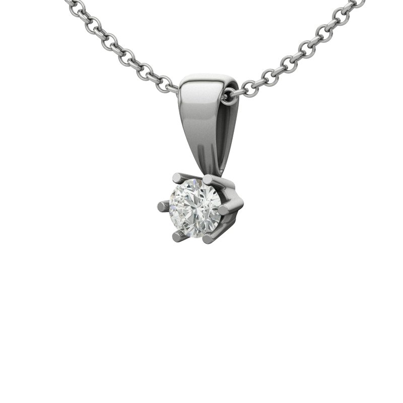 Diamanthalskette Granada, Sterlingsilber 925, von vorn