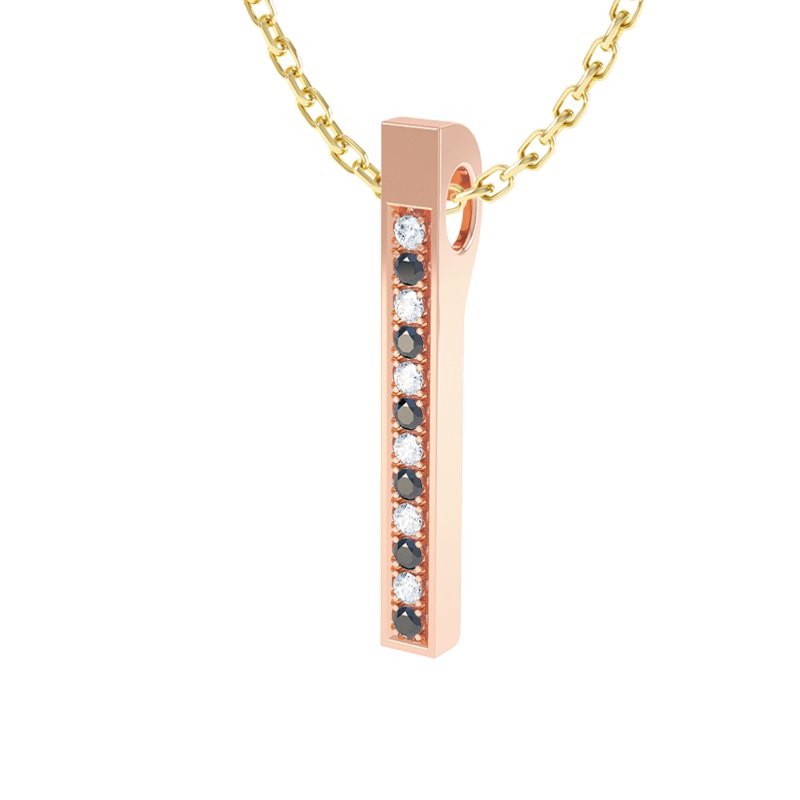 Diamanthalskette Iris, Rotgold 750, von vorn