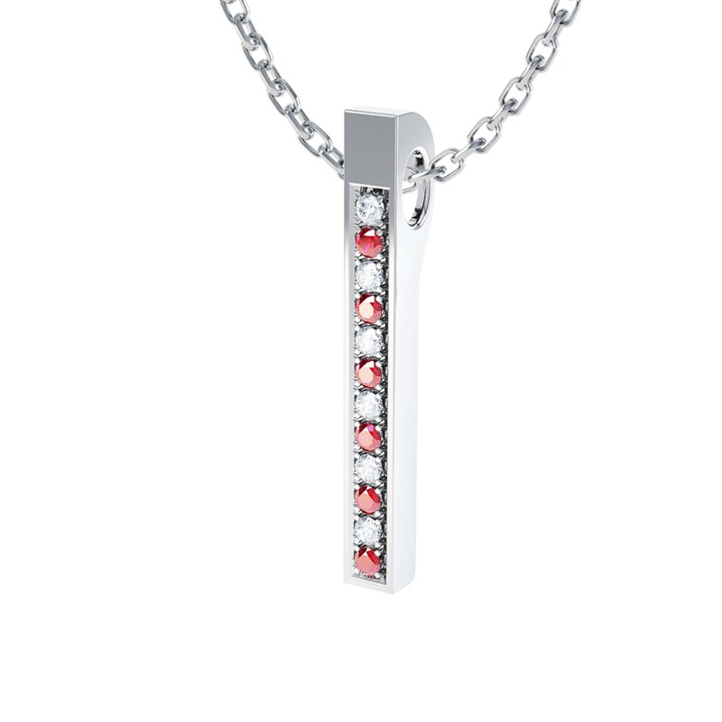 Diamanthalskette Iris, Sterlingsilber 925, von vorn