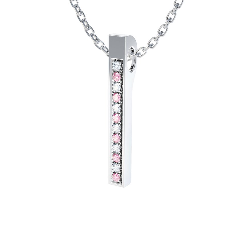 Diamanthalskette Iris, Sterlingsilber 925, von vorn
