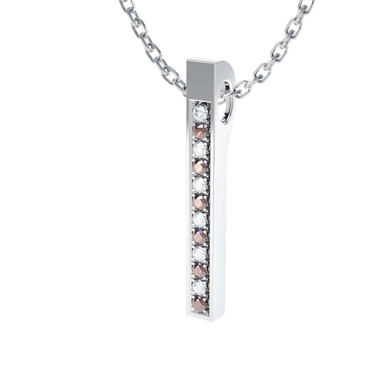 Diamanthalskette Iris, Sterlingsilber 925, von vorn