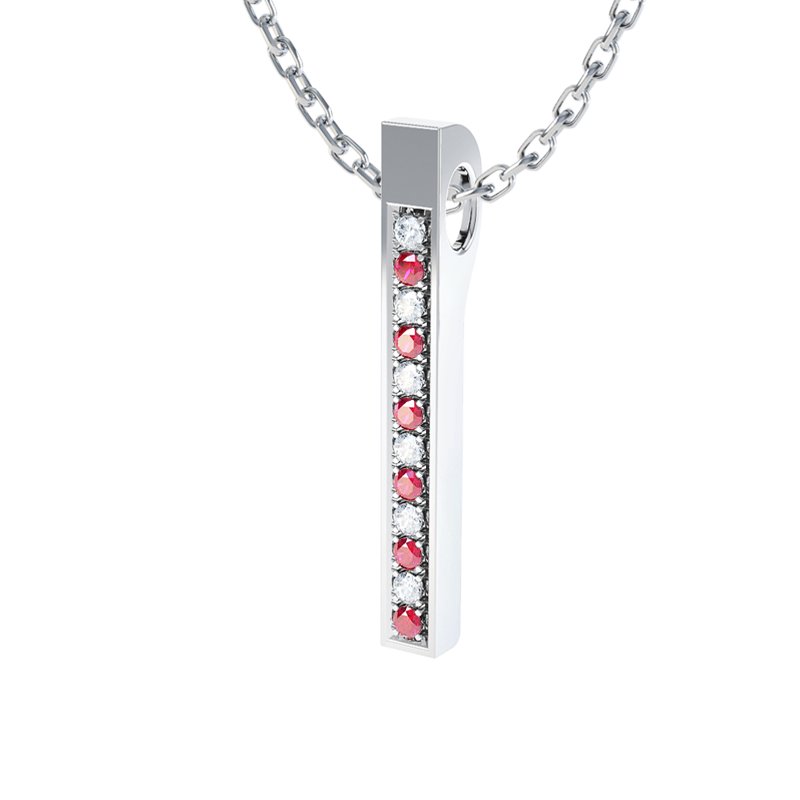 Diamanthalskette Iris, Sterlingsilber 925, von vorn