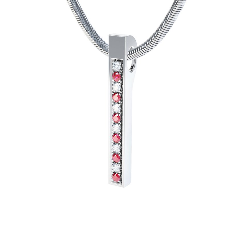 Diamanthalskette Iris, Sterlingsilber 925, von vorn