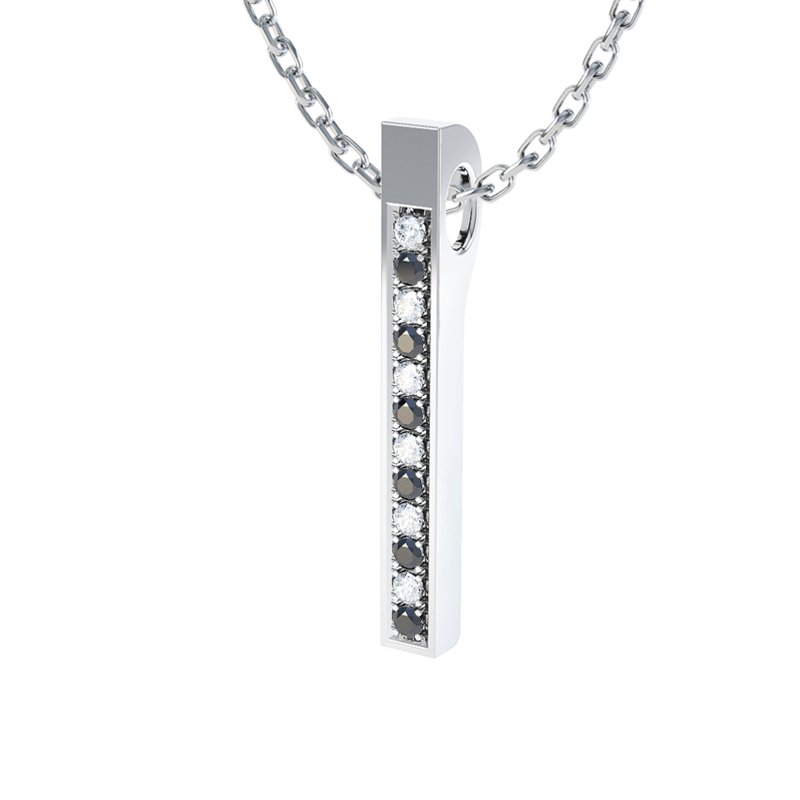 Diamanthalskette Iris, Weißgold 585, von vorn
