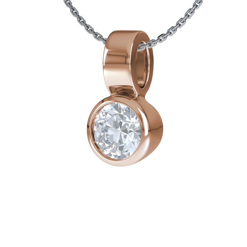 Diamanthalskette Izmir, Rotgold 750, von vorn