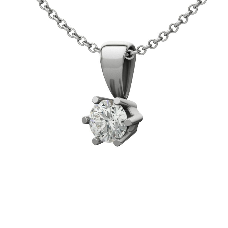 Diamanthalskette Jamaica, Sterlingsilber 925, von vorn