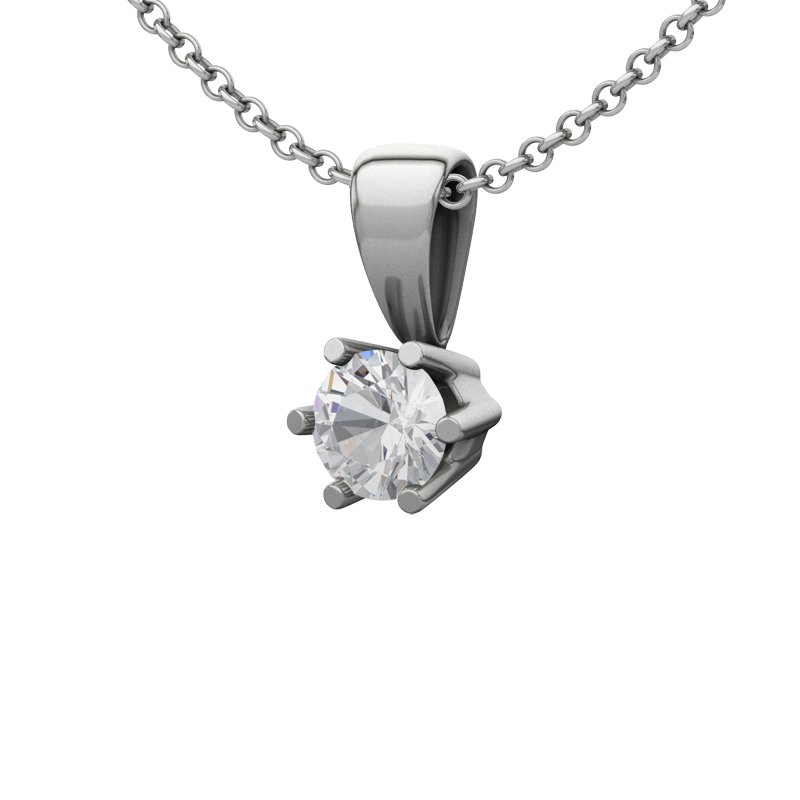 Zirkonia Sterlingsilberhalskette Jamaica, Sterlingsilber 925, von vorn