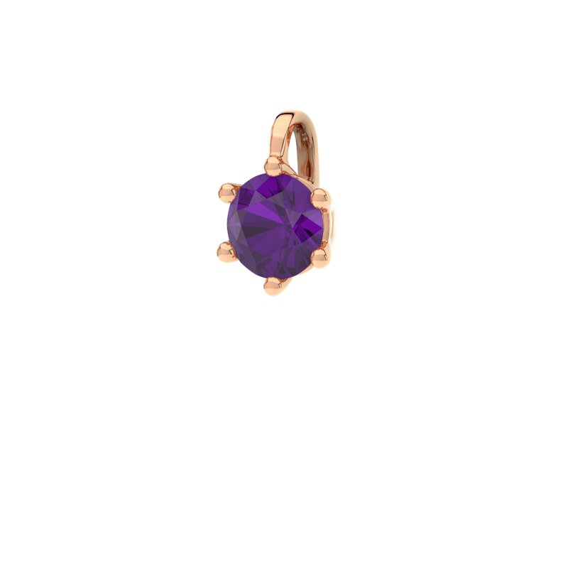 Amethyst Rotgoldhalskette Kapstadt, Rotgold 585, von vorn