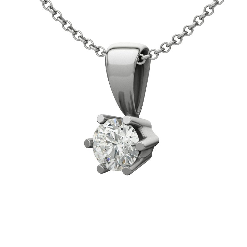 Diamanthalskette Ko Samui, Sterlingsilber 925, von vorn