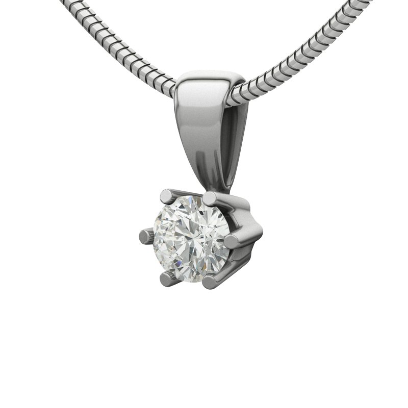 Diamanthalskette Ko Samui, Weißgold 585, von vorn