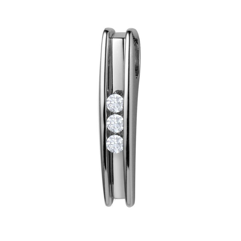 Diamanthalskette La Petite Ferme, Sterlingsilber 925, von vorn