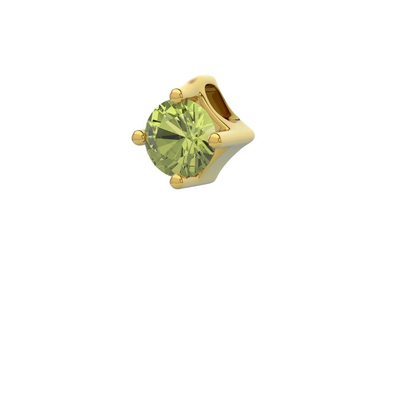 Peridot Gelbgoldhalskette Lissabon, Gelbgold 585, von vorn