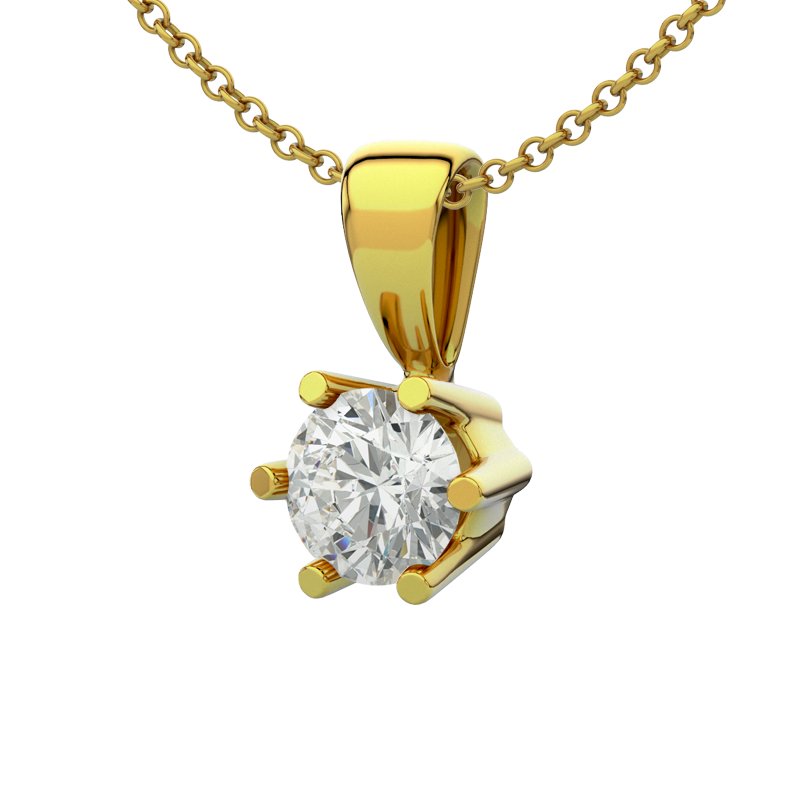 Diamanthalskette Lugo, Gelbgold 585, von vorn
