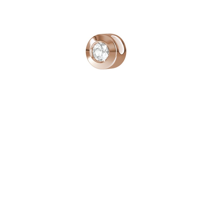 Zirkonia Rotgoldhalskette Lyon, Rotgold 750, von vorn