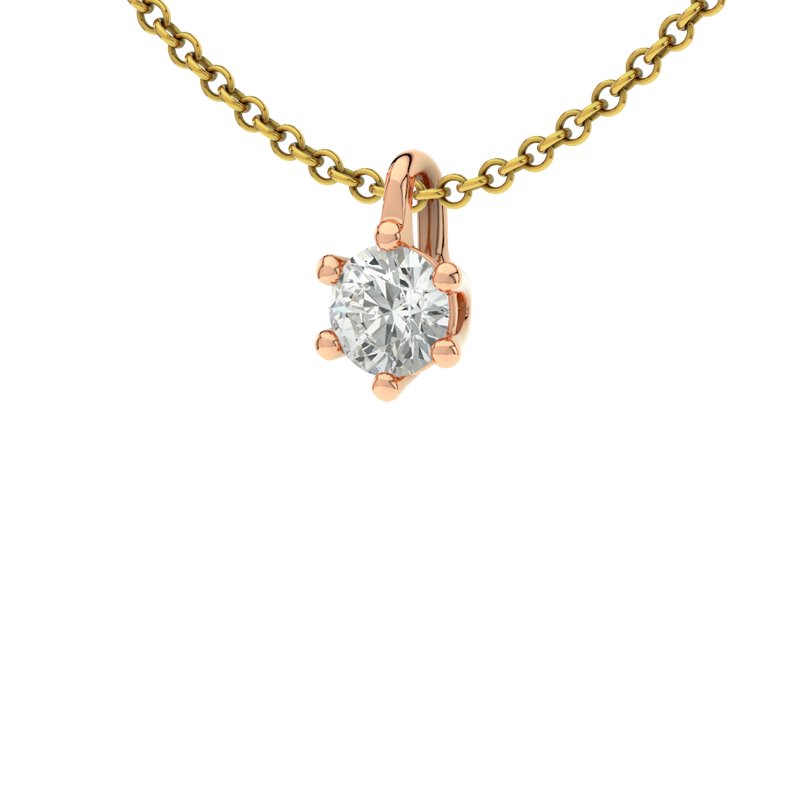 Diamanthalskette Malé, Rotgold 750, von vorn