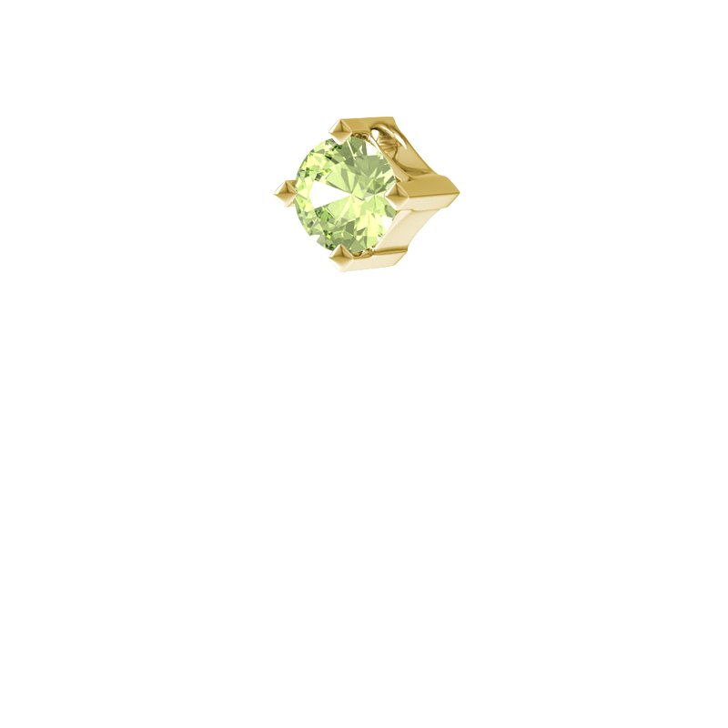 Peridot Gelbgoldhalskette Manitoba, Gelbgold 585, von vorn