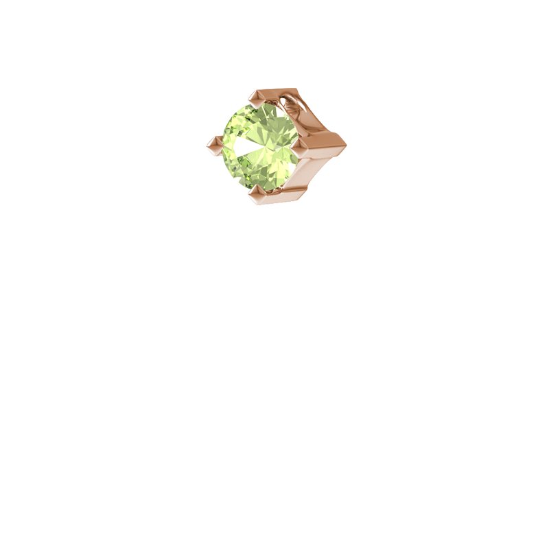 Peridot Rotgoldhalskette Manitoba, Rotgold 585, von vorn