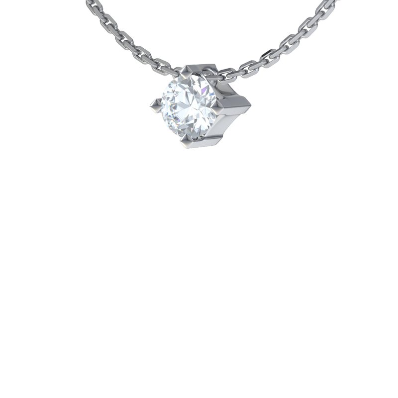 Diamanthalskette Manitoba, Sterlingsilber 925, von vorn