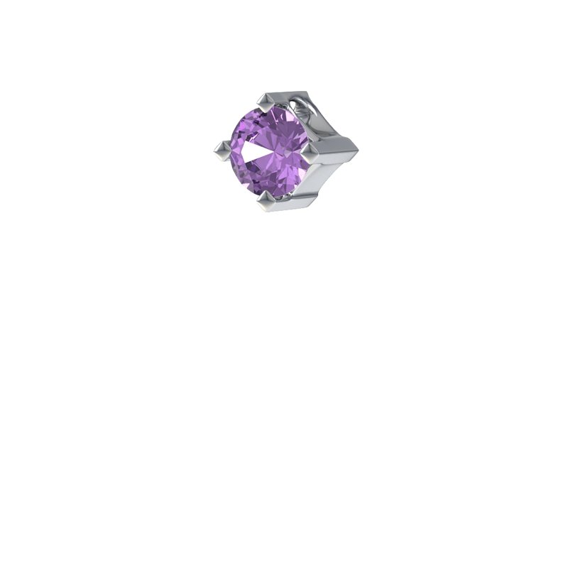 Amethyst Weißgoldhalskette Manitoba, Weißgold 375, von vorn