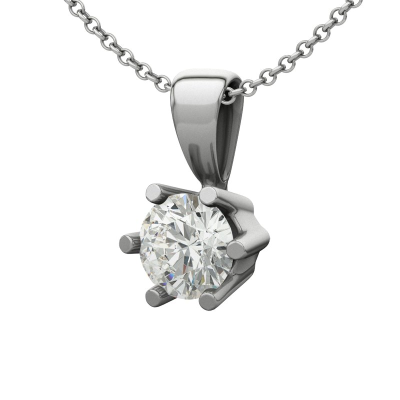 Diamanthalskette Melilla, Sterlingsilber 925, von vorn