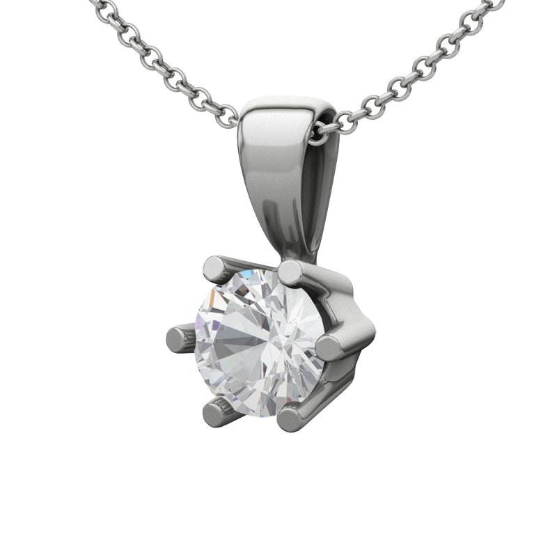 Zirkonia Sterlingsilberhalskette Melilla, Sterlingsilber 925, von vorn