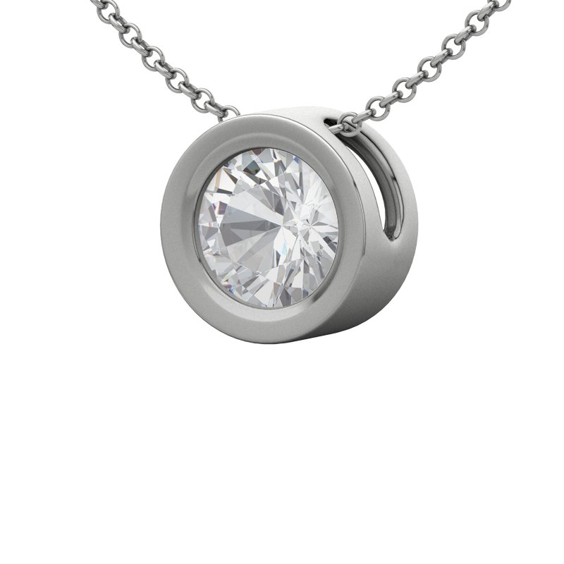 Zirkonia Sterlingsilberhalskette Nashik, Sterlingsilber 925, von vorn