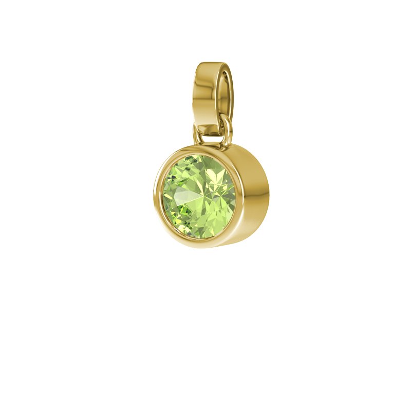 Peridot Gelbgoldhalskette Nil, Gelbgold 375, von vorn