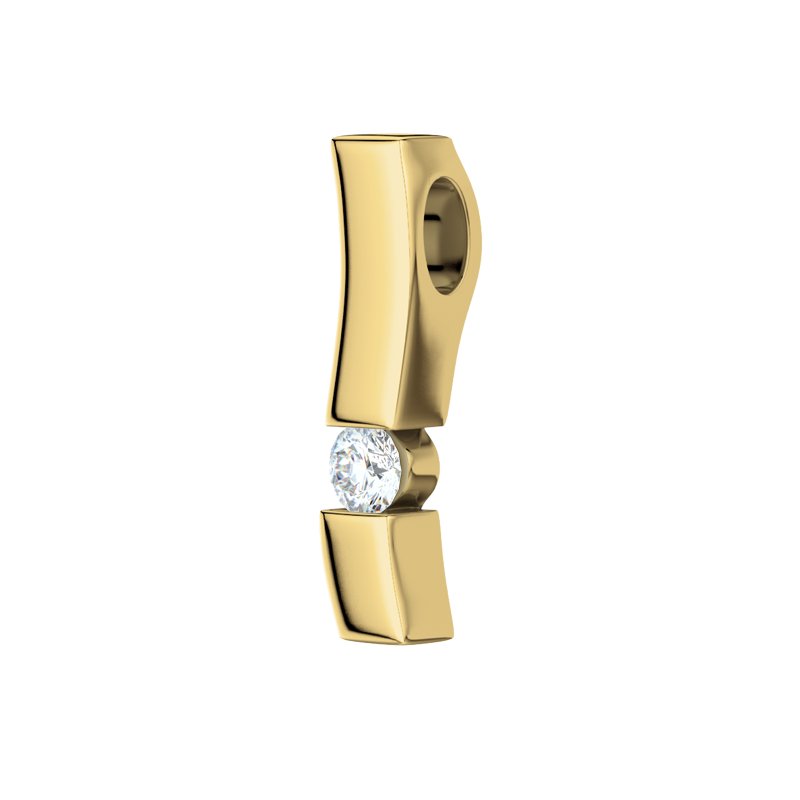 Diamanthalskette Nora, Gelbgold 375, von vorn