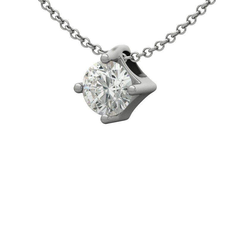 Diamanthalskette Norwich, Sterlingsilber 925, von vorn