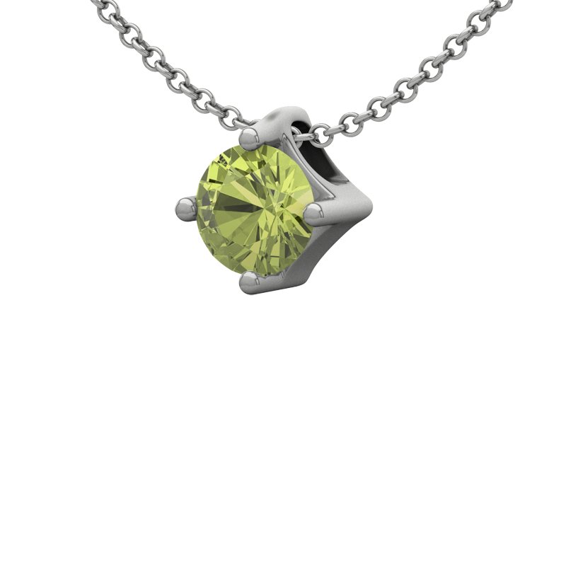 Peridot Sterlingsilberhalskette Norwich, Sterlingsilber 925, von vorn
