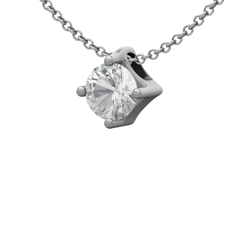 Zirkonia Sterlingsilberhalskette Norwich, Sterlingsilber 925, von vorn