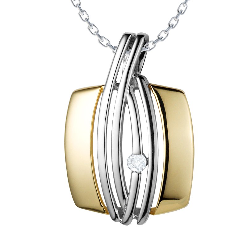 Diamanthalskette Org de Rac, Gelbgold 585, von vorn