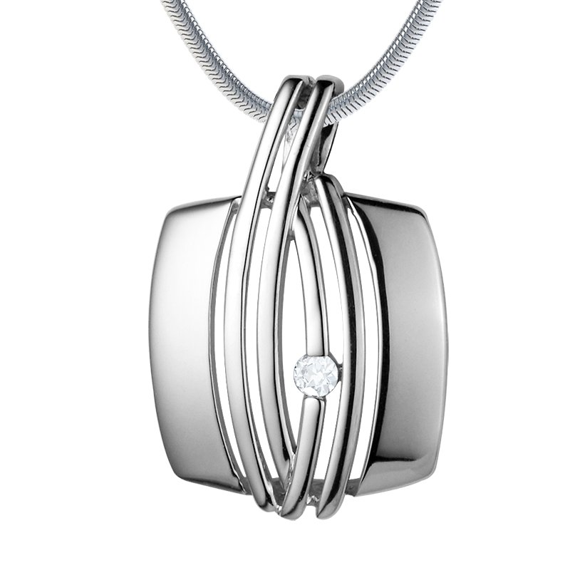 Diamanthalskette Org de Rac, Sterlingsilber 925, von vorn