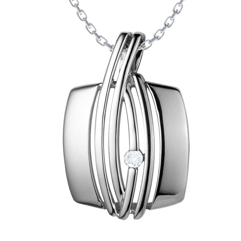 Diamanthalskette Org de Rac, Weißgold 585, von vorn