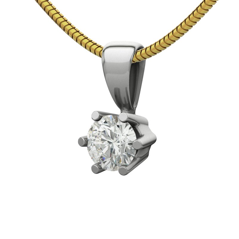 Diamanthalskette Oviedo, Sterlingsilber 925, von vorn