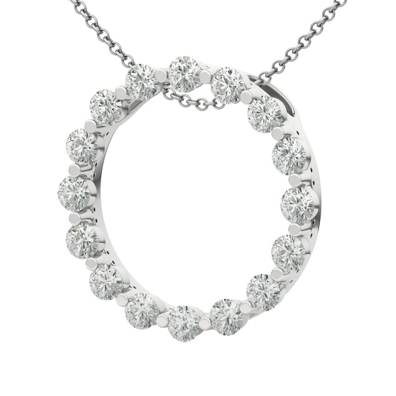 Diamanthalskette Pamina, Sterlingsilber 925, von vorn