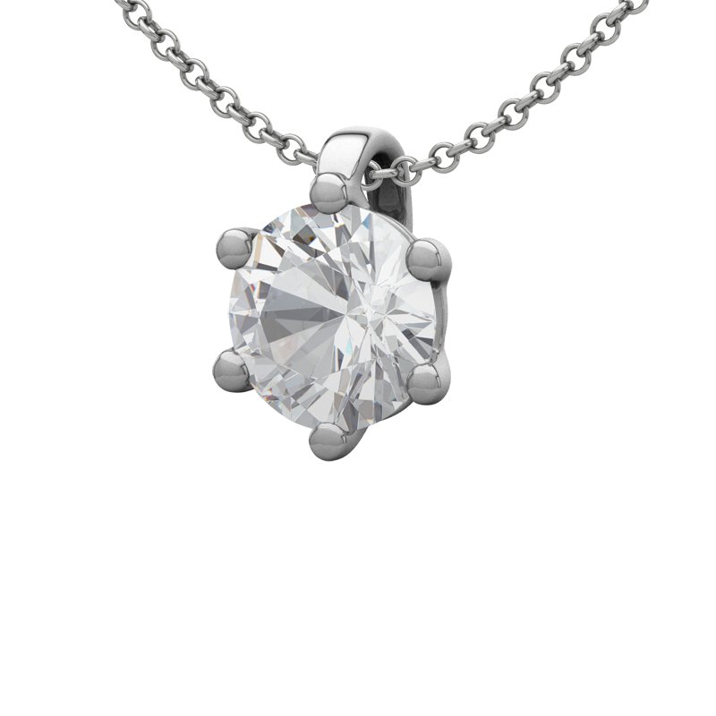 Zirkonia Sterlingsilberhalskette Piacenza, Sterlingsilber 925, von vorn