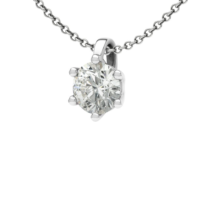 Diamanthalskette Pisa, Sterlingsilber 925, von vorn