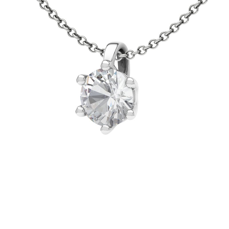 Zirkonia Sterlingsilberhalskette Pisa, Sterlingsilber 925, von vorn