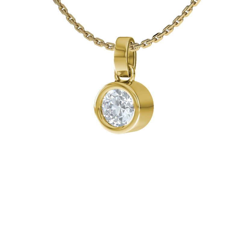 Diamanthalskette Puerto Rico, Gelbgold 585, von vorn