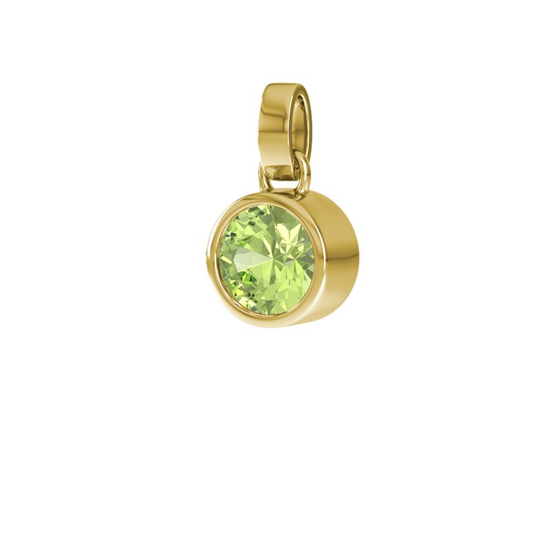 Peridot Gelbgoldhalskette Sahara, Gelbgold 375, von vorn