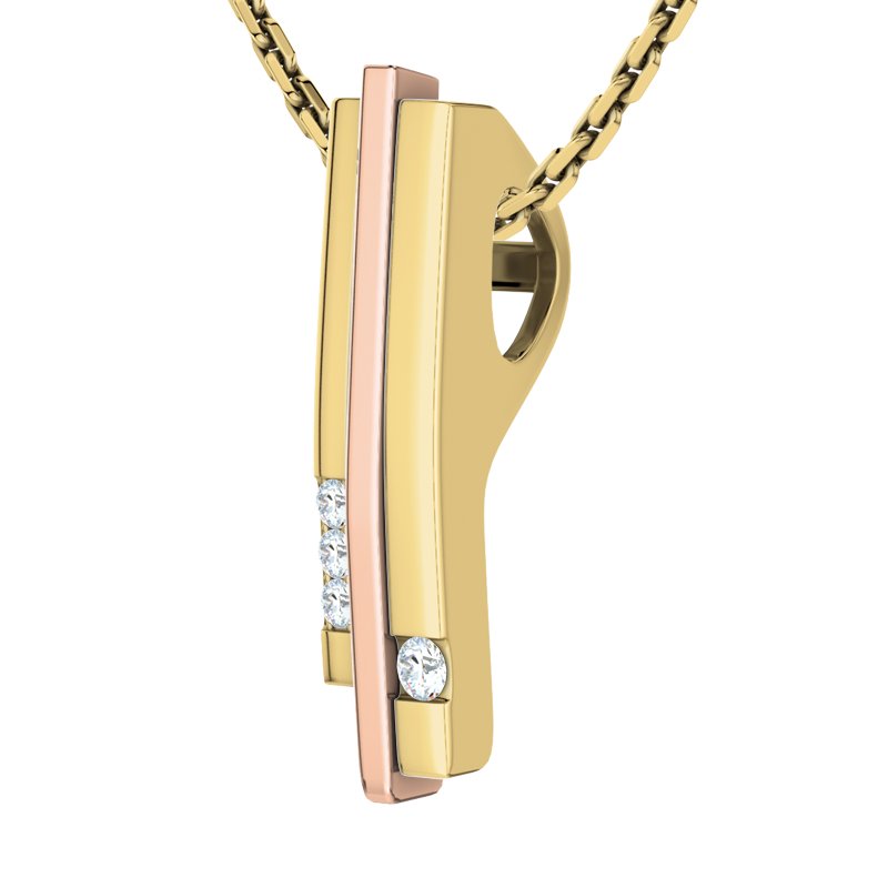 Diamanthalskette Saragossa, Gelbgold 375, von vorn