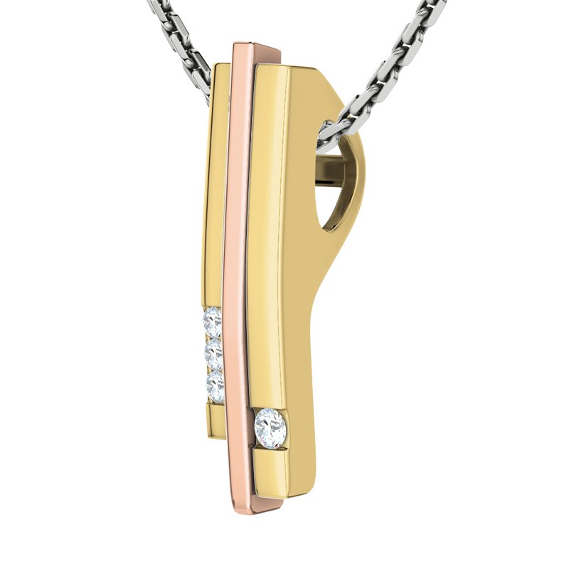 Diamanthalskette Saragossa, Gelbgold 585, von vorn