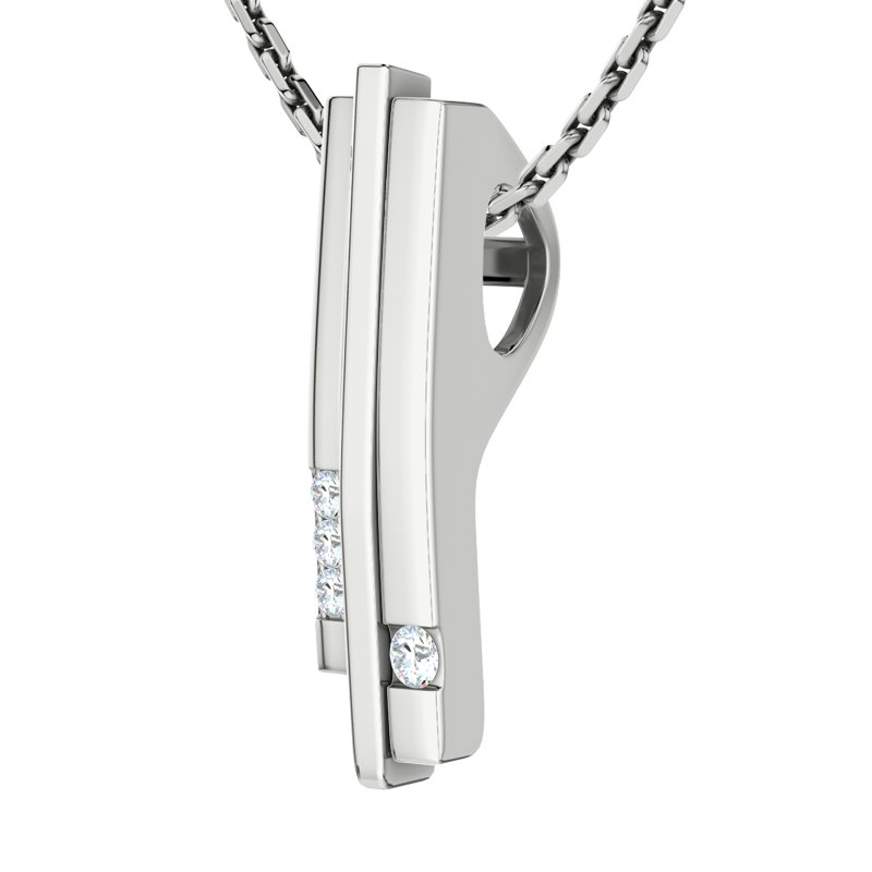 Diamanthalskette Saragossa, Sterlingsilber 925, von vorn
