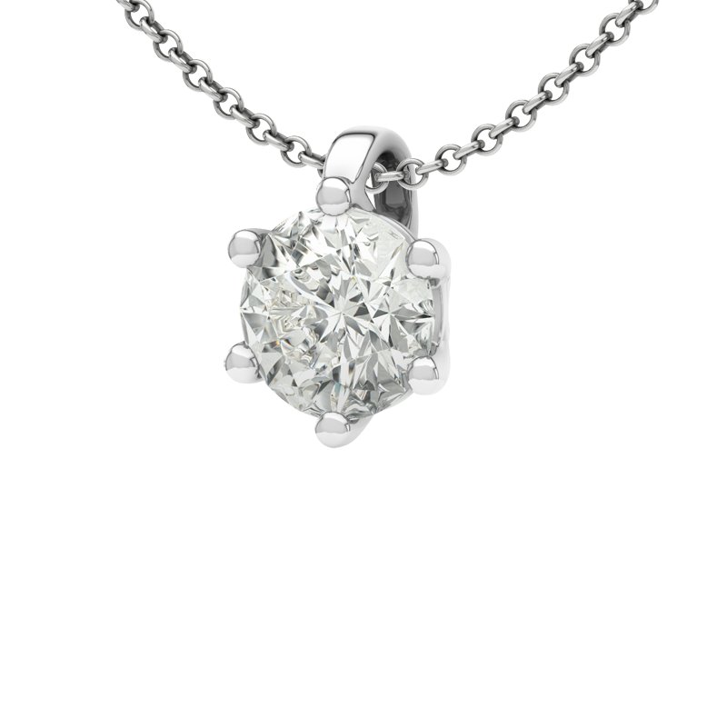 Diamanthalskette Sassari, Sterlingsilber 925, von vorn