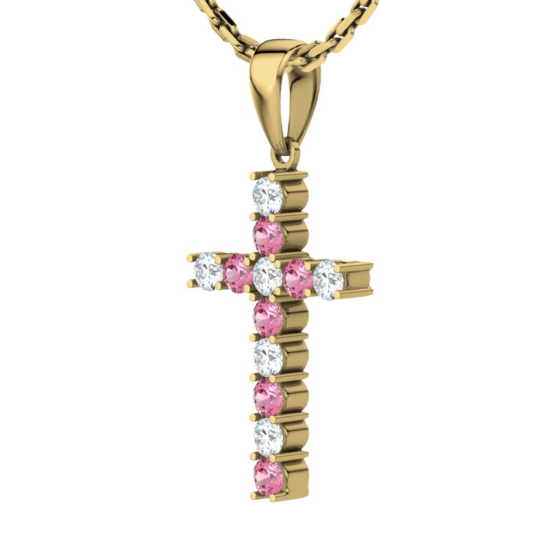 Diamanthalskette Shelly, Gelbgold 585, von vorn