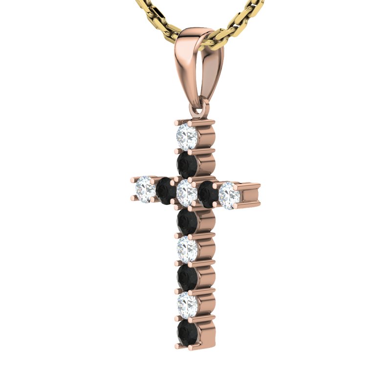 Diamanthalskette Shelly, Rotgold 750, von vorn