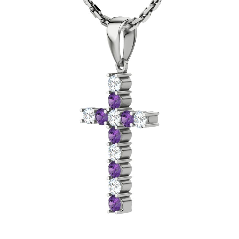 Diamanthalskette Shelly, Sterlingsilber 925, von vorn